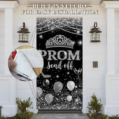 Lofaris Black Silver Prom Send Off Graduation Door Cover