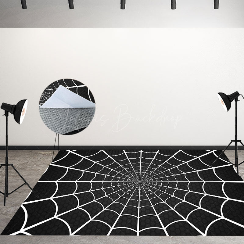 Lofaris Black Spider Wab Moon City Scene Room Set Backdrop