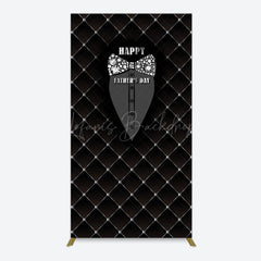 Lofaris Black Suit Diamond Bow Tie Fathers Day Rectangle Backdrop
