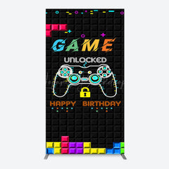 Lofaris Black Tetris Unlocked Game Birthday Arch Backdrop