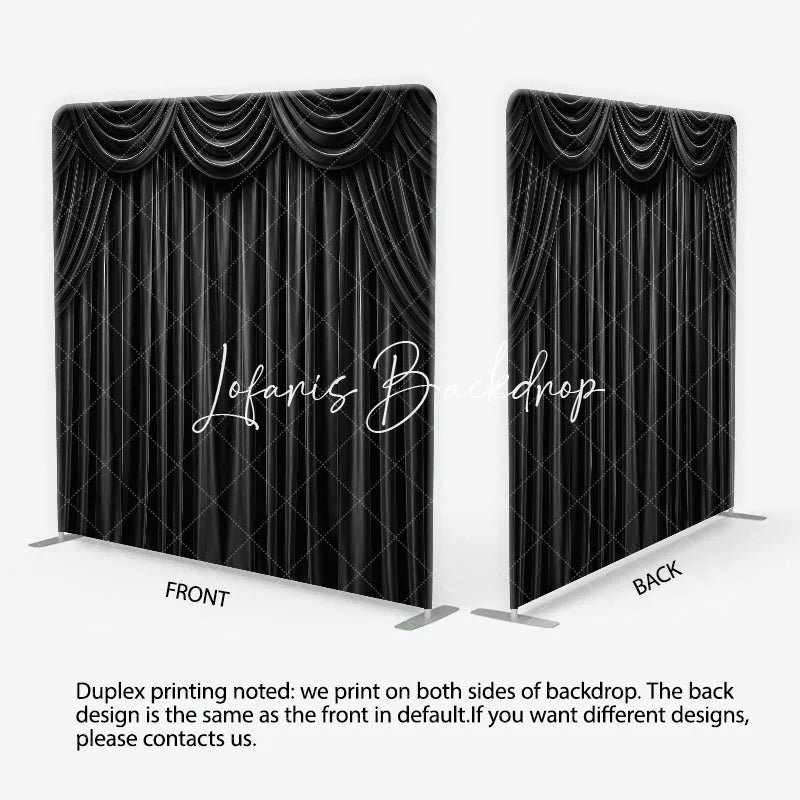 Lofaris Black Velvet Curtain Square Double-Sided Backdrop Elegant Theatrical Drapes for Photography and Events