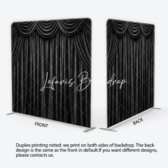 Lofaris Black Velvet Curtain Square Double-Sided Backdrop Elegant Theatrical Drapes for Photography and Events