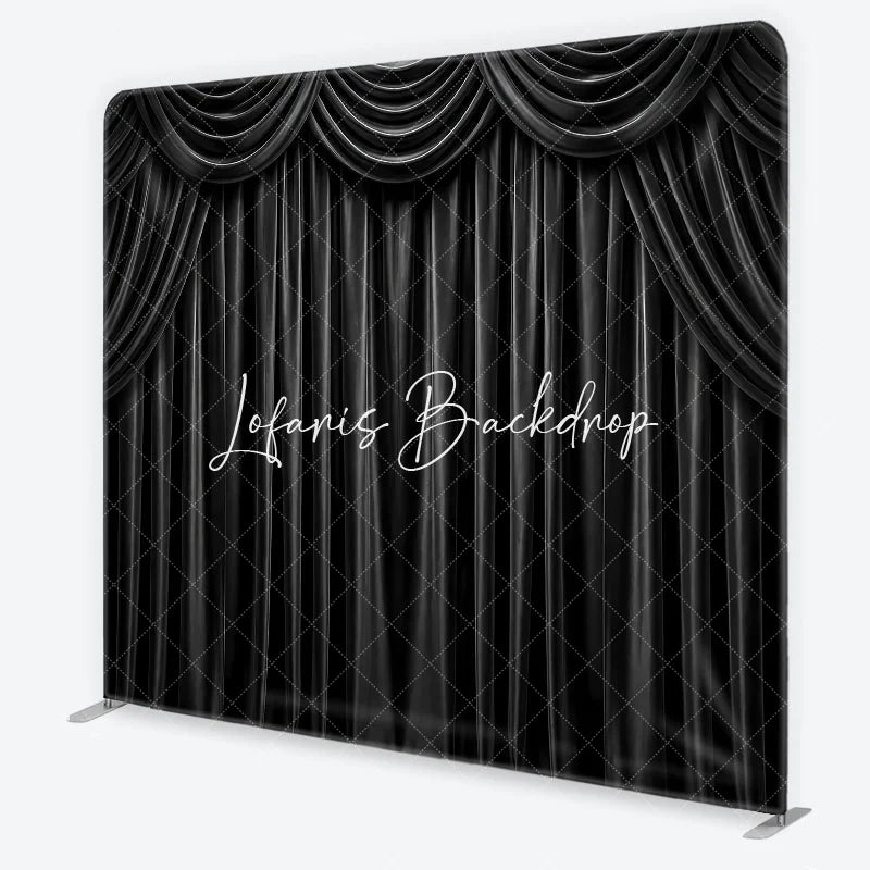 Lofaris Black Velvet Curtain Square Double-Sided Backdrop Elegant Theatrical Drapes for Photography and Events