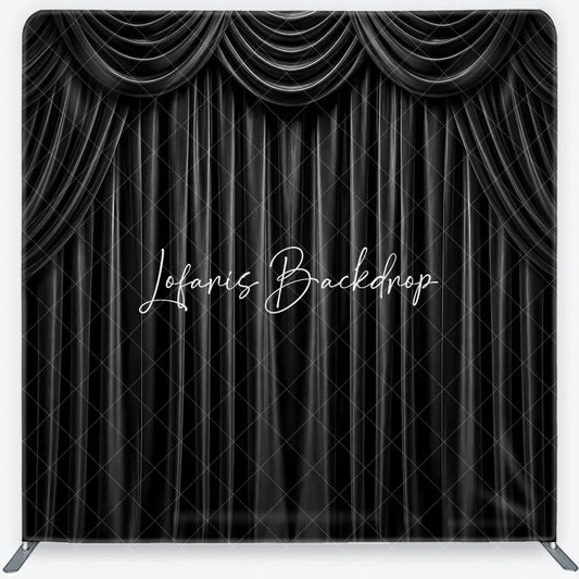Lofaris Black Velvet Curtain Square Double-Sided Backdrop Elegant Theatrical Drapes for Photography and Events