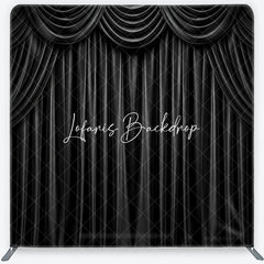 Lofaris Black Velvet Curtain Square Double-Sided Backdrop Elegant Theatrical Drapes for Photography and Events