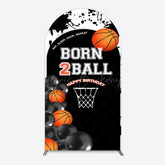 Lofaris Black White Basketball Born 2 Ball Arch Backdrop