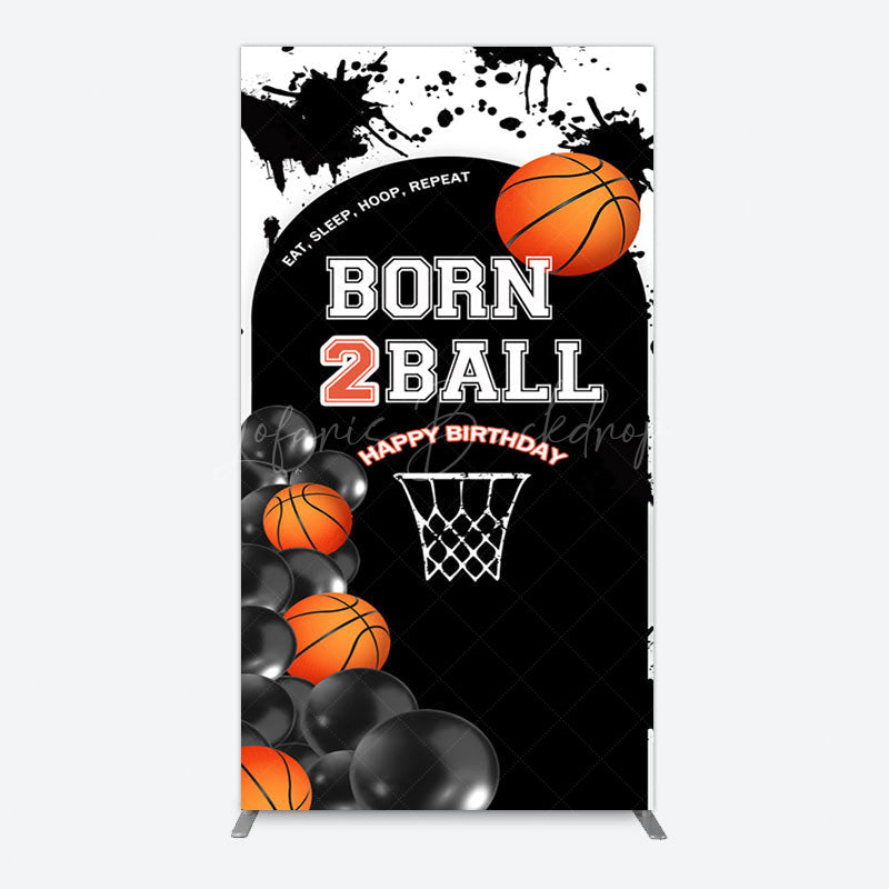 Lofaris Black White Basketball Born 2 Ball Arch Backdrop