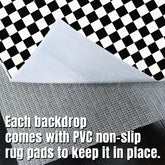 Lofaris Black White Checkered Fabric Floor Backdrop For Photo