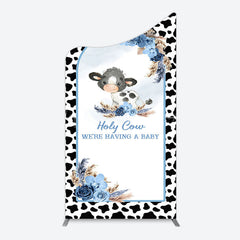 Lofaris Black White Cow Floral Baby Shower Arch Backdrop