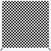 Lofaris Black White Plaid Pattern Square Tension Backdrop