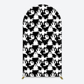 Lofaris Black White Scary Halloween Ghosts Arch Backdrop