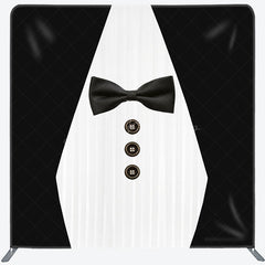 Lofaris Black White Suit Fathers Day Square Tension Backdrop