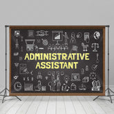 Lofaris Blackboard Painting Administrative Assistant Backdrop