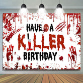 Lofaris Bloody Handprints Killer Halloween Birthday Backdrop