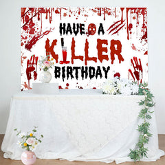 Lofaris Bloody Handprints Killer Halloween Birthday Backdrop