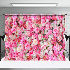 Lofaris Bloom Romantic Pink Rose Valentines Day Backdrop