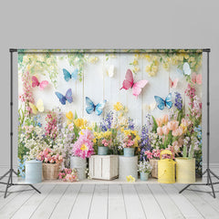 Lofaris Blooming Floral Butterfly Spring Vibe Backdrop