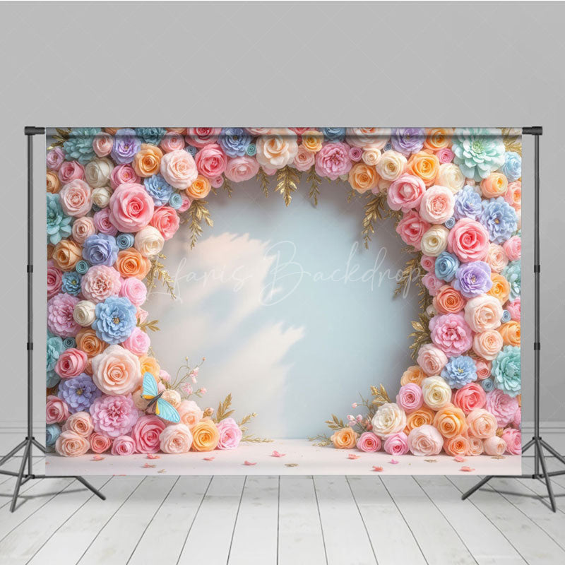 Lofaris Blooming Floral Garland Spring Photography Backdrop