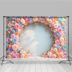 Lofaris Blooming Floral Garland Spring Photography Backdrop