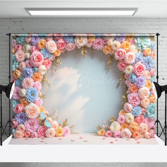 Lofaris Blooming Floral Garland Spring Photography Backdrop