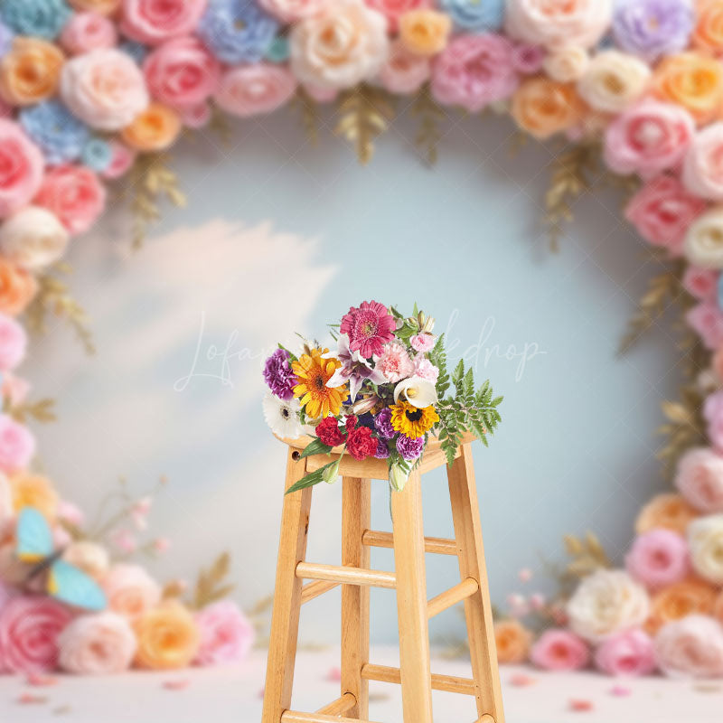 Lofaris Blooming Floral Garland Spring Photography Backdrop