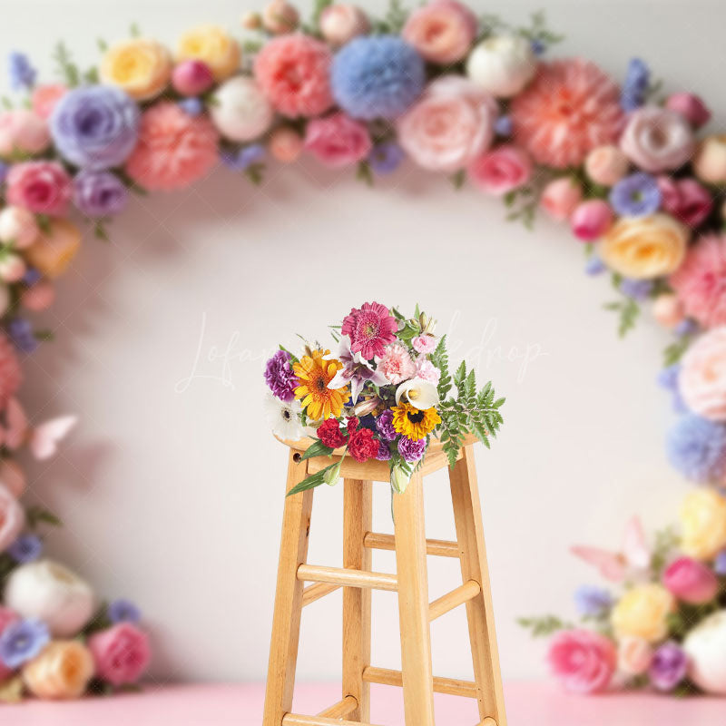 Lofaris Blooming Floral Garland Wedding Photography Backdrop