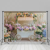 Lofaris Blooming Floral Trolley Spring Vibe Photo Backdrop