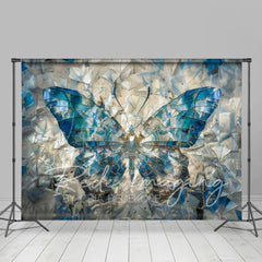 Lofaris Blue Abstract Crystal Butterfly Photography Backdrop