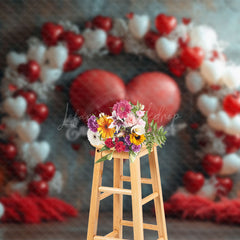 Lofaris Blue Abstract Wall Balloon Arch Romantic Backdrop
