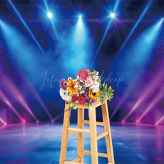 Lofaris Blue And Pink Spotlight Stage Photography Backdrop