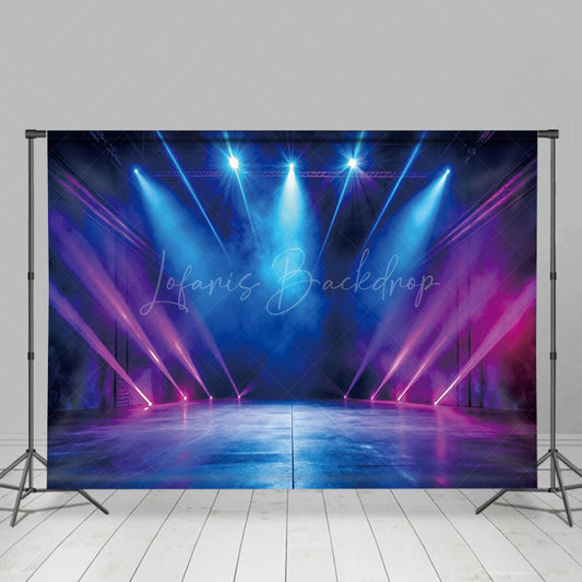 Lofaris Blue And Pink Spotlight Stage Photography Backdrop