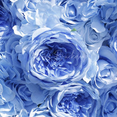 Lofaris Blue and White Roses Hydrangeas Artificial Flower Wall Elegant Wedding Baby Shower Party Decor