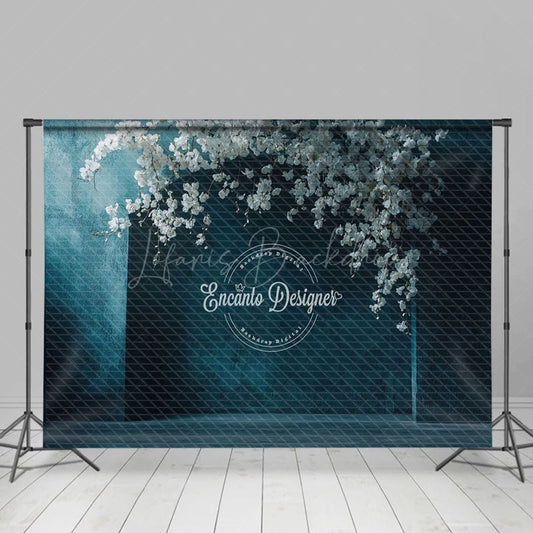 Lofaris Blue Arch Wall Floral Wedding Photography Backdrop
