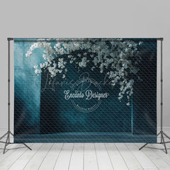 Lofaris Blue Arch Wall Floral Wedding Photography Backdrop