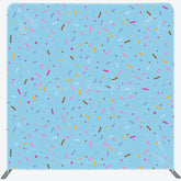 Lofaris Blue Colorful Candy Stars Square Tension Backdrop