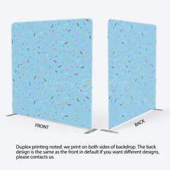 Lofaris Blue Colorful Candy Stars Square Tension Backdrop
