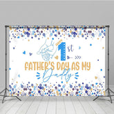 Lofaris Blue Dots Happy 1st Fathers Day As My Daddy Backdrop