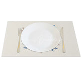 Lofaris Blue Floral Easter Egg Wreath Set of 4 Placemats Speckled Spring Decoration Farmhouse Dining Table Mat