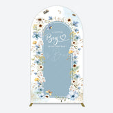 Lofaris Blue Floral Little Boy Baby Shower Arch Backdrop