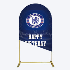 Lofaris Blue Football Club Logo Sport Birthday Arch Backdrop