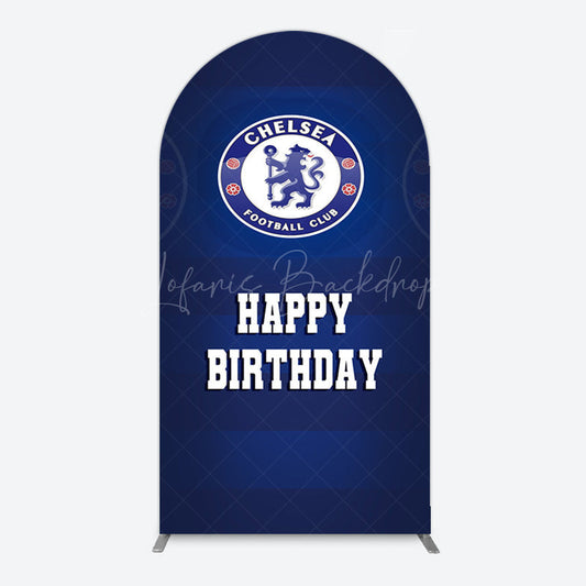 Lofaris Blue Football Club Logo Sport Birthday Arch Backdrop