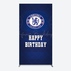Lofaris Blue Football Club Logo Sport Birthday Rectangle Backdrop
