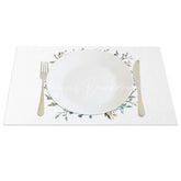 Lofaris Blue Gold Easter Egg Wreath Set of 4 Placemats Yellow Flower Spring Decoration Elegant Holiday Table Mat