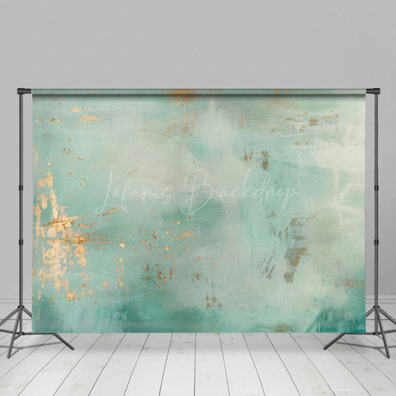 Lofaris Blue Green Black Gold Marbled Room Set Backdrop
