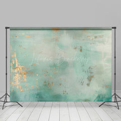 Lofaris Blue Green Black Gold Marbled Room Set Backdrop
