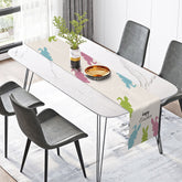 Lofaris Blue Green Pink Bunny Happy Easter Table Runner