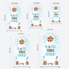 Lofaris Blue He Is One Tough Cookie Birthday Arch Backdrop