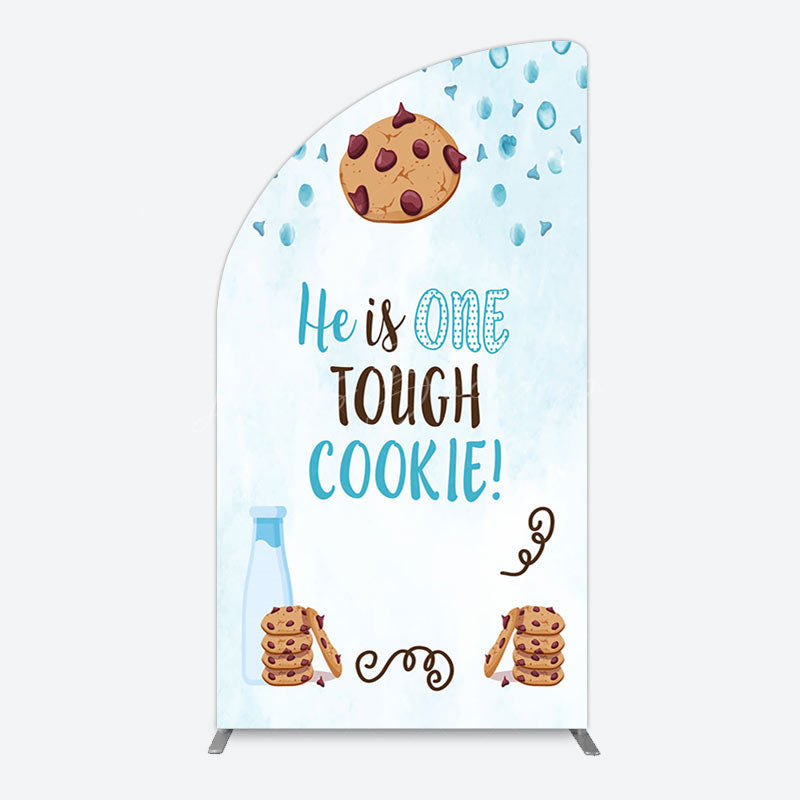 Lofaris Blue He Is One Tough Cookie Birthday Arch Backdrop