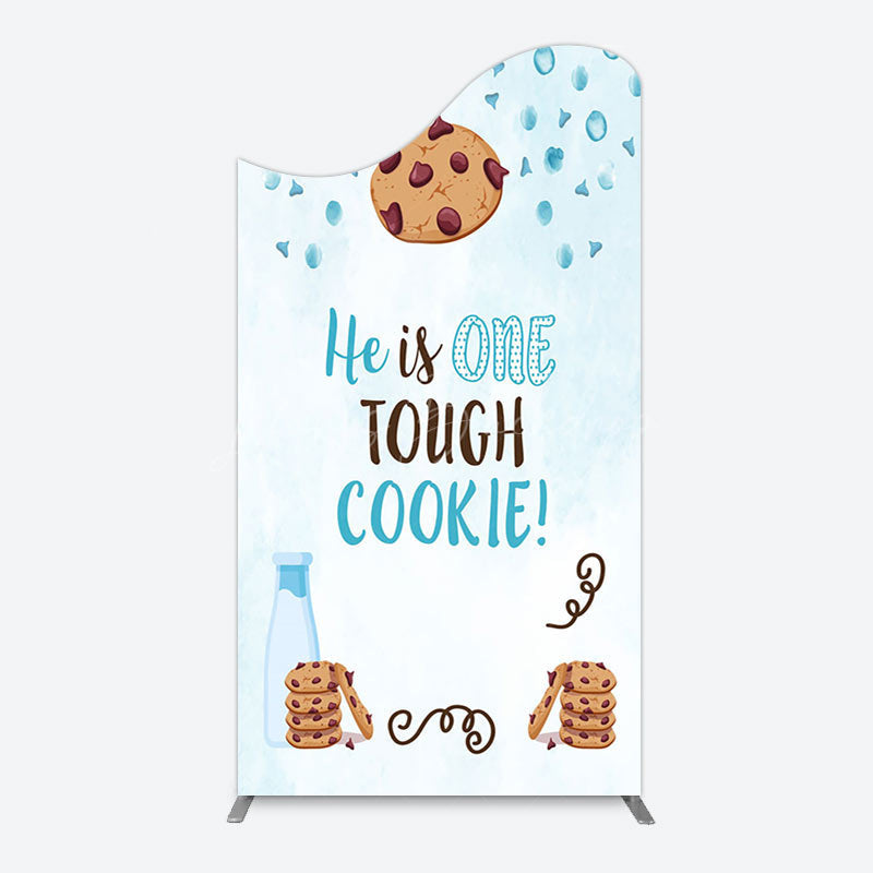 Lofaris Blue He Is One Tough Cookie Birthday Arch Backdrop