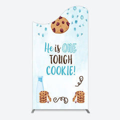 Lofaris Blue He Is One Tough Cookie Birthday Arch Backdrop